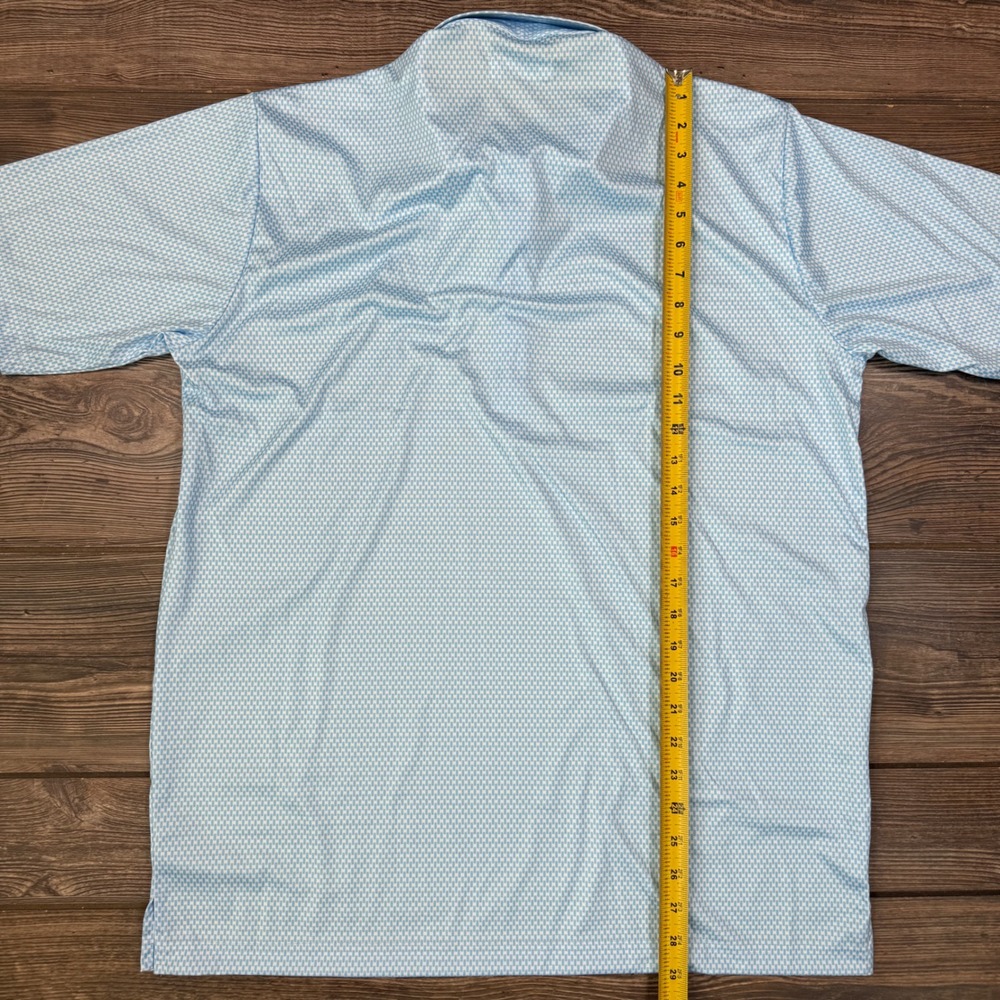 Collars & Co Mens Size Large Relaxed Polo Shirt Sky Blue Vantage Performance NEW - Picture 5 of 6